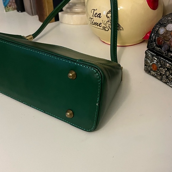 EUC | Vera Pelle Italian Green Leather Y2K Bag!! - Picture 8 of 9
